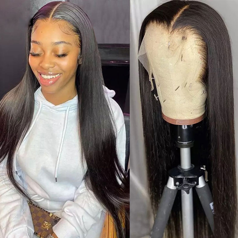 

Nadula $100 Off Straight Hair 13Г—6 Transparent Lace Wig 100% Remy Human Hair Pre-Plucked 180% Density Wigs