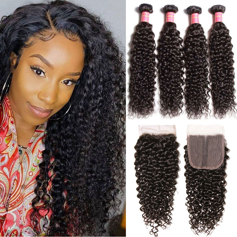 Nadula 4pcs Unprocessed Curly Hair Bundles With 4*0.75 Inch Middle Part Lace Closure
Nadula 4pcs Unprocessed Curly Hair Bundles With 4*0.75 Inch Middle Part Lace Closure