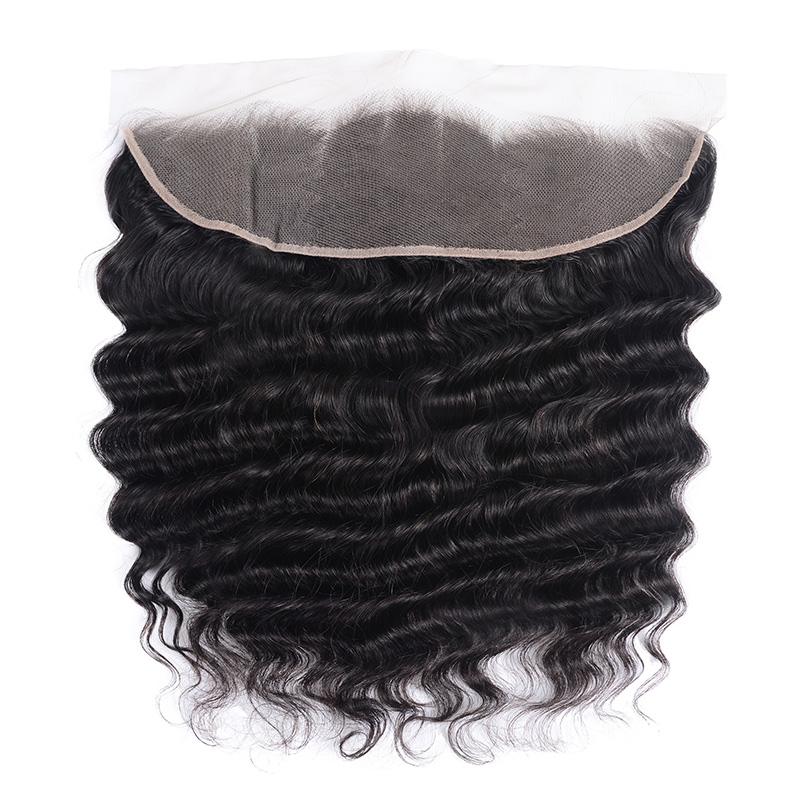 

Nadula Loose Deep Wave Virgin Hair Lace Frontal Closure 13x4 Ear To Ear Good Quality Hair