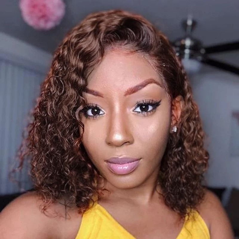 Nadula Mix Color Curly Human Hair Wig 4*0.75 Lace Closure Wig Brown Copper Red Color Wig With Pre Plucked Wig
Nadula Mix Color Curly Human Hair Wig 4*0.75 Lace Closure Wig Brown Copper Red Color Wig With Pre Plucked Wig