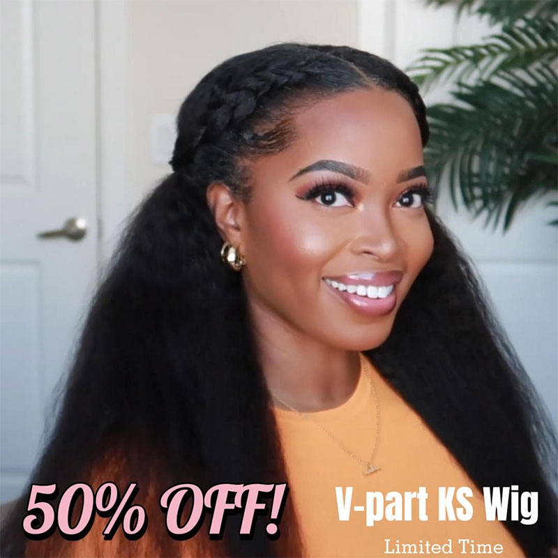 Nadula V Part Kinky Straight Human Hair Wigs Protective Style Wigs No Lace No Gel Glueless Kinky Wigs
Nadula V Part Kinky Straight Human Hair Wigs Protective Style Wigs No Lace No Gel Glueless Kinky Wigs