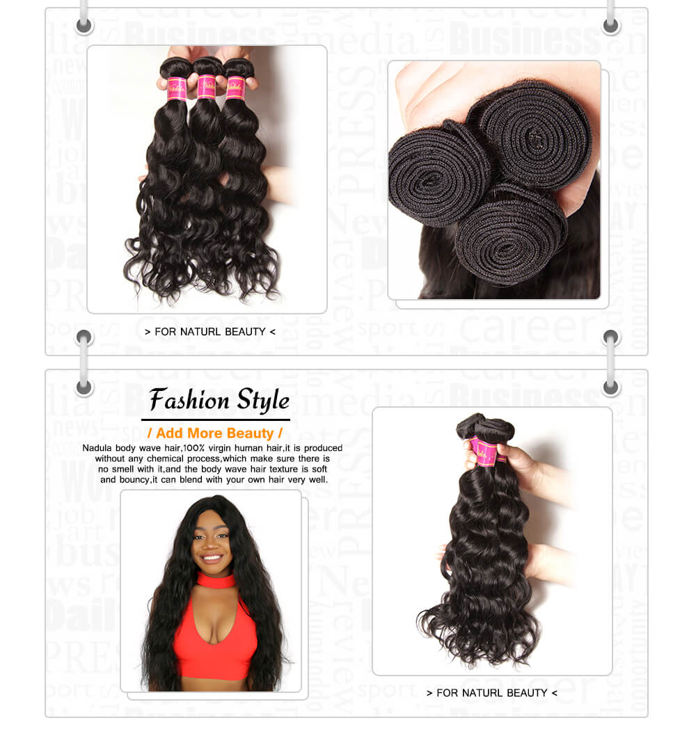 Nadula Cheap Brazilian Virgin Hair 3 Bundles Natural Wave Real