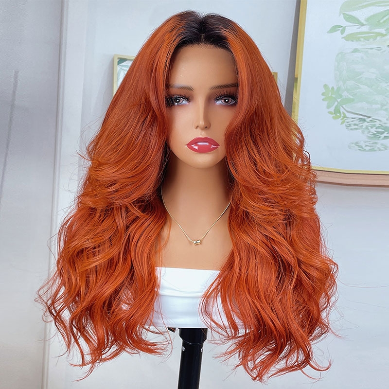 

Nadula WhatsApp Flash Sale Ombre Ginger Loose Wave Lace Front Wig 180% Density Pre Plucked Long Colored Human Hair Wig For Women