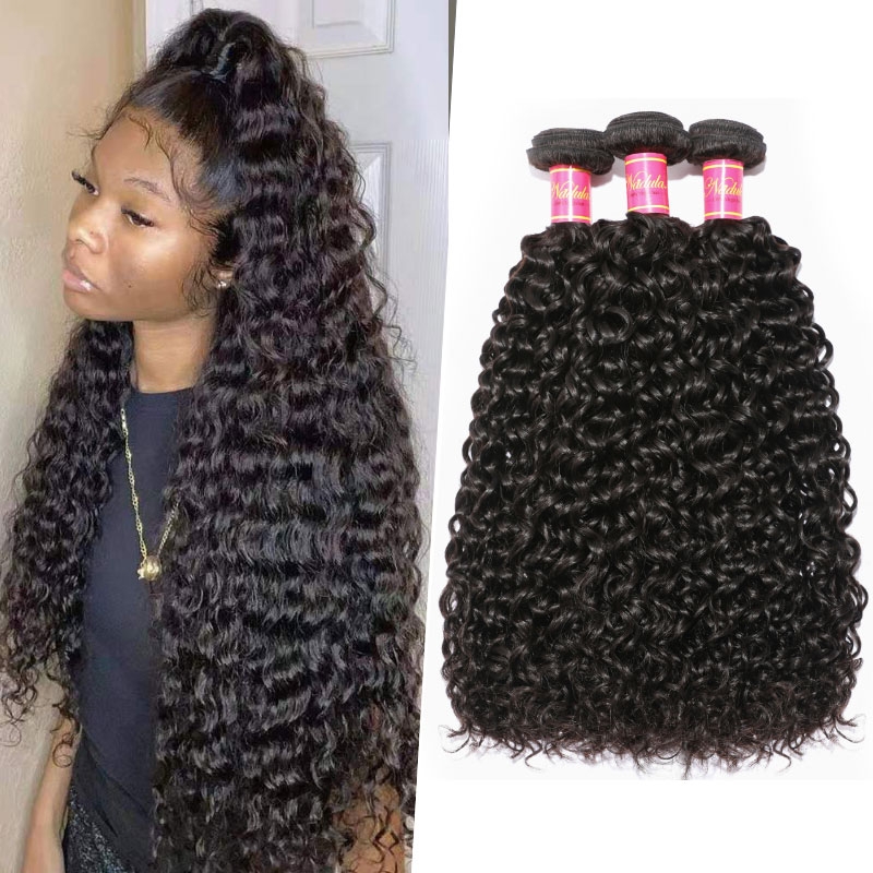 

Nadula 3 Bundles Peruvian Curly Hair Weave 100% Unprocessed Virgin Remy Human Hair