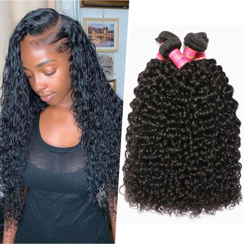 

Nadula 4 Bundles Affordable Peruvian Curly Virgin Hair Weave Bundles Thick Virgin Peruvian Human Hair Extensions