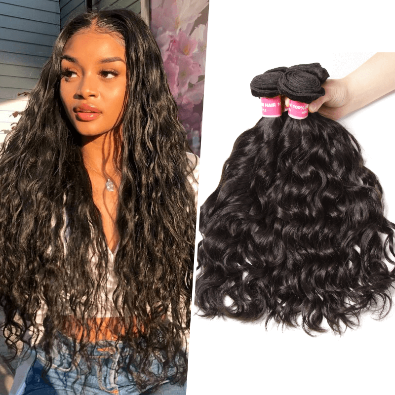 

Nadula Affordable Peruvian Virgin Hair 4 Bundles Natural Wave Thick Wavy Peruvian Human Hair Weave