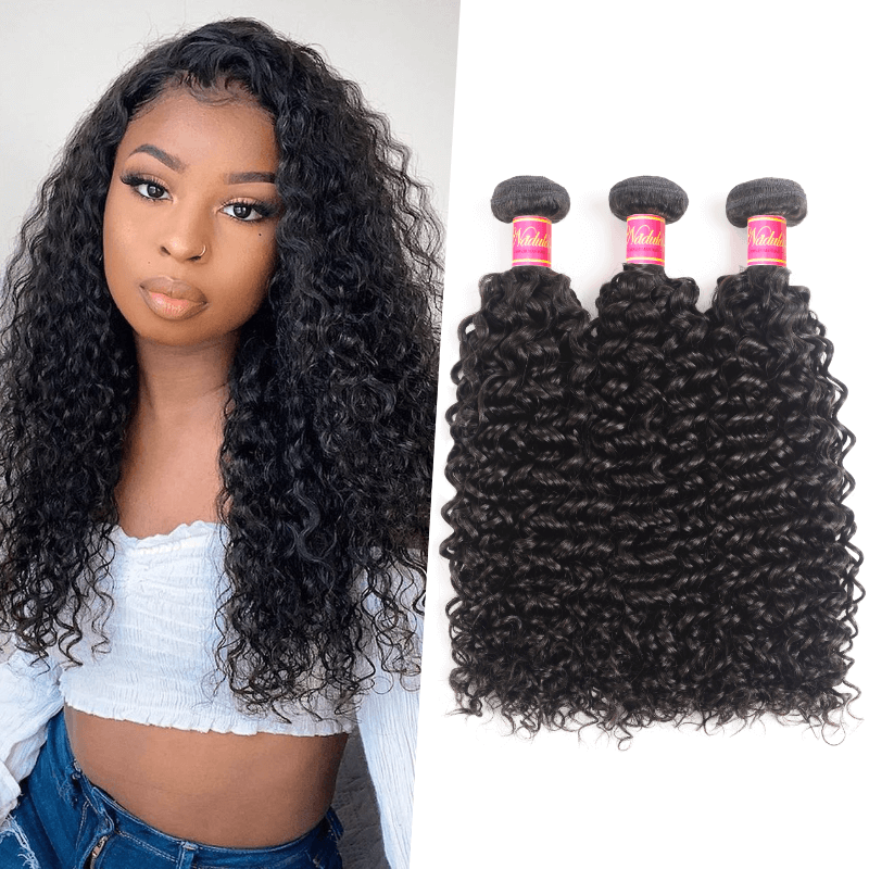 

Nadula 3 Bundles Unprocessed Indian Curly Hair Weave Real Virgin Human Hair Deals