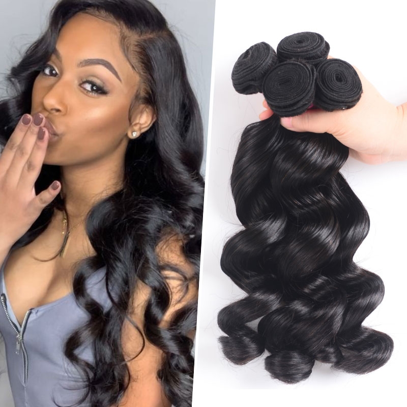 

Nadula Quality Brazilian Virgin Hair Weave Loose Wave 3 Bundles Wavy Brazilian Human Hair On Sale