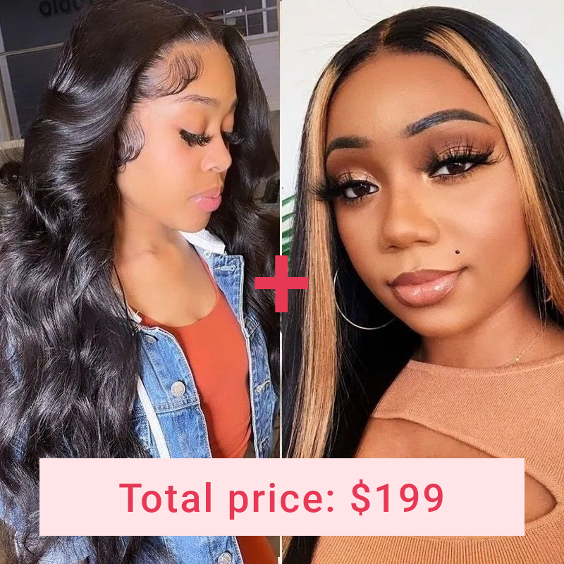 

Nadula 16 Inch Highlight Straight Lace Front Wigs 180% Density +