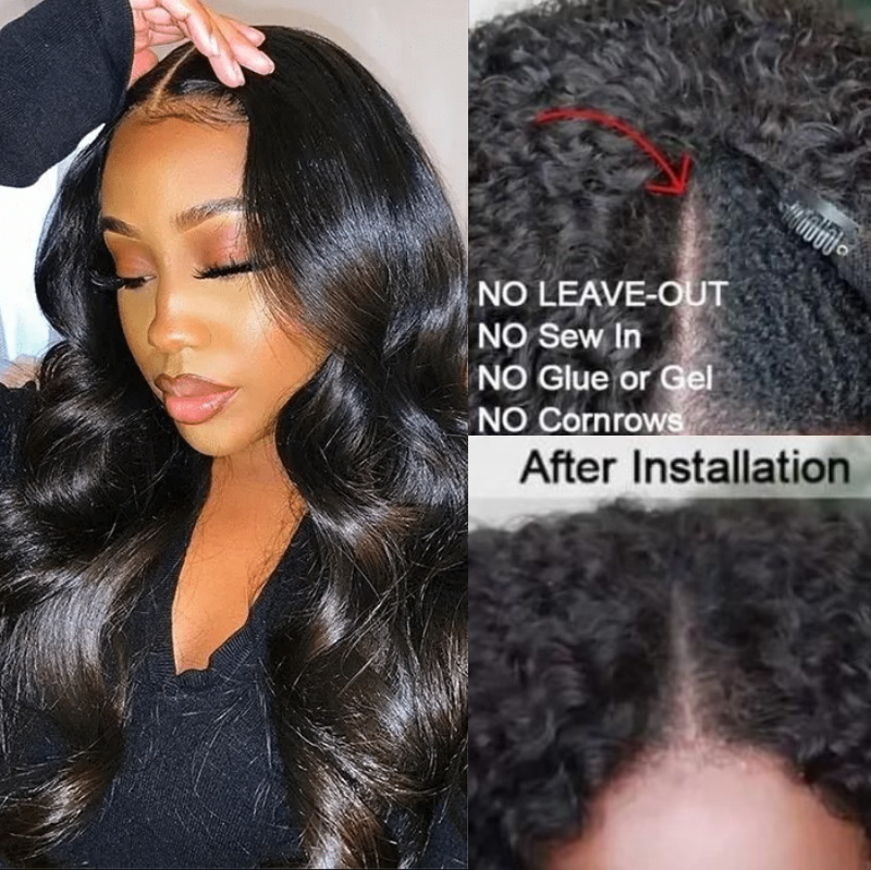 

Nadula Glueless Body Wave V Part Wig Beginner Friendly No Work Need 250% High Density