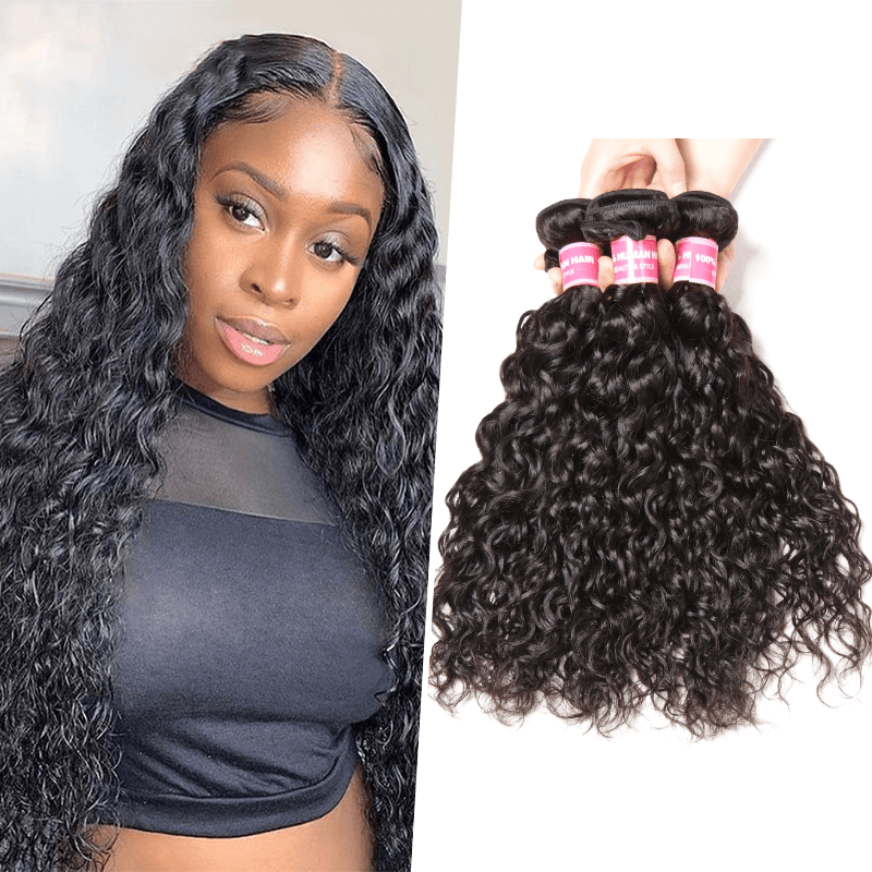 

Nadula Virgin Malaysian Hair Bundles 3pcs Malaysian Water Wave Weave Natural Color