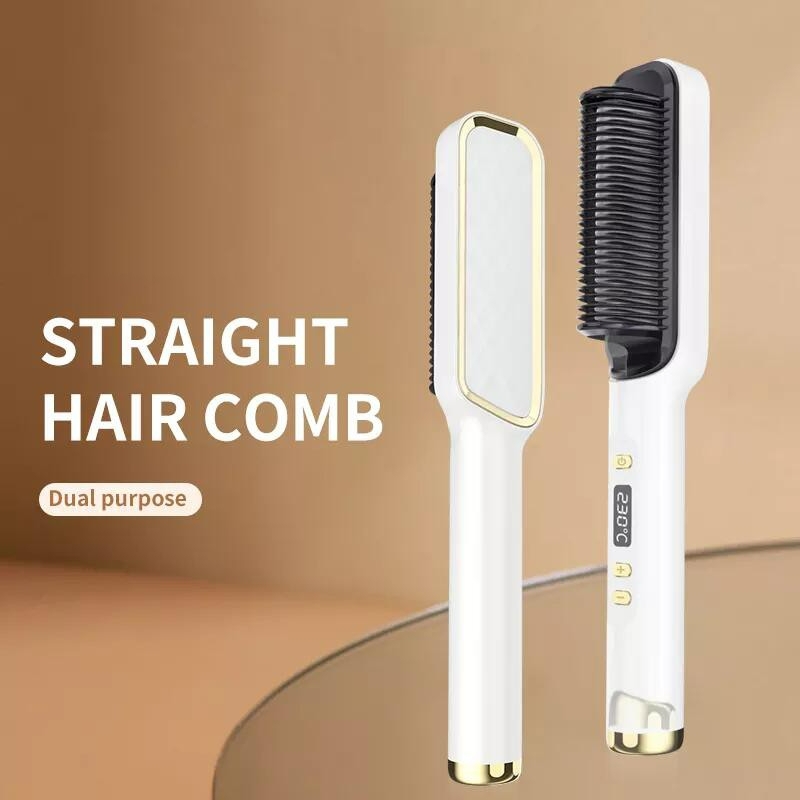 

Nadula Profissional Electric Straightening Comb Multifunctional Straight Hair Curling Comb Negative Ion Anti-Scalding Does Not Hurt Hair