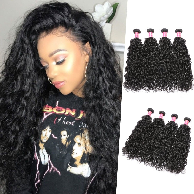 

Nadula Affordable Brazilian Water Wave Virgin Hair Weave 4 Bundles 100% Unprocessed Human Hair