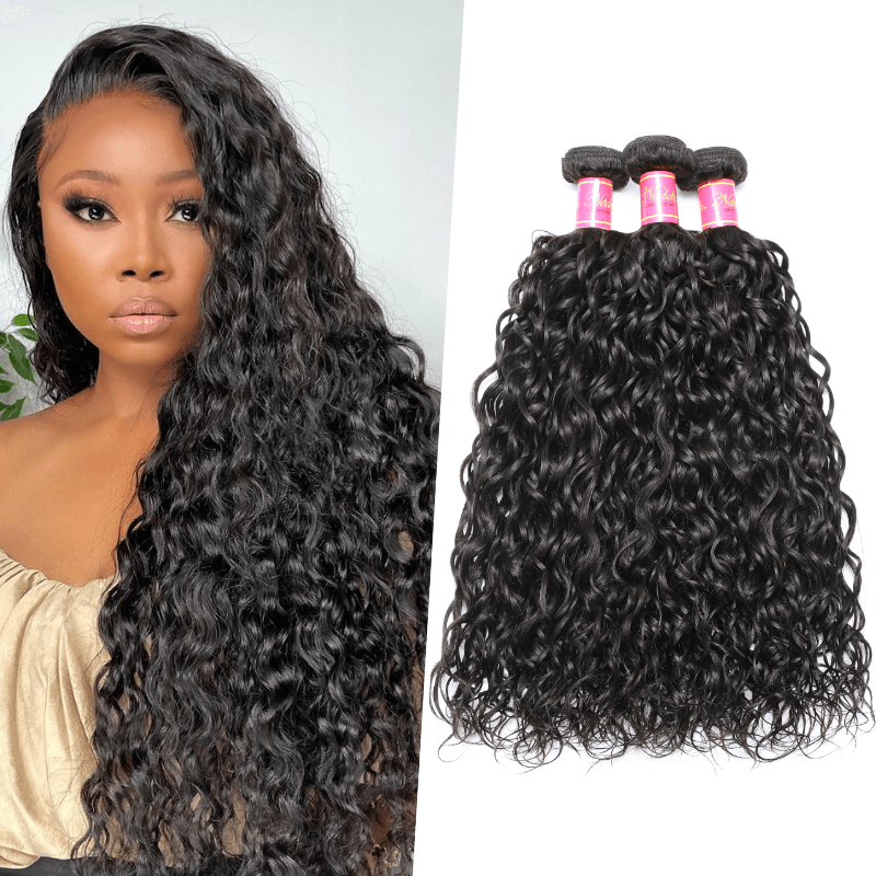 

Nadula 4 Bundles Indian Water Wave Virgin Hair Weave Remy Indian Human Hair