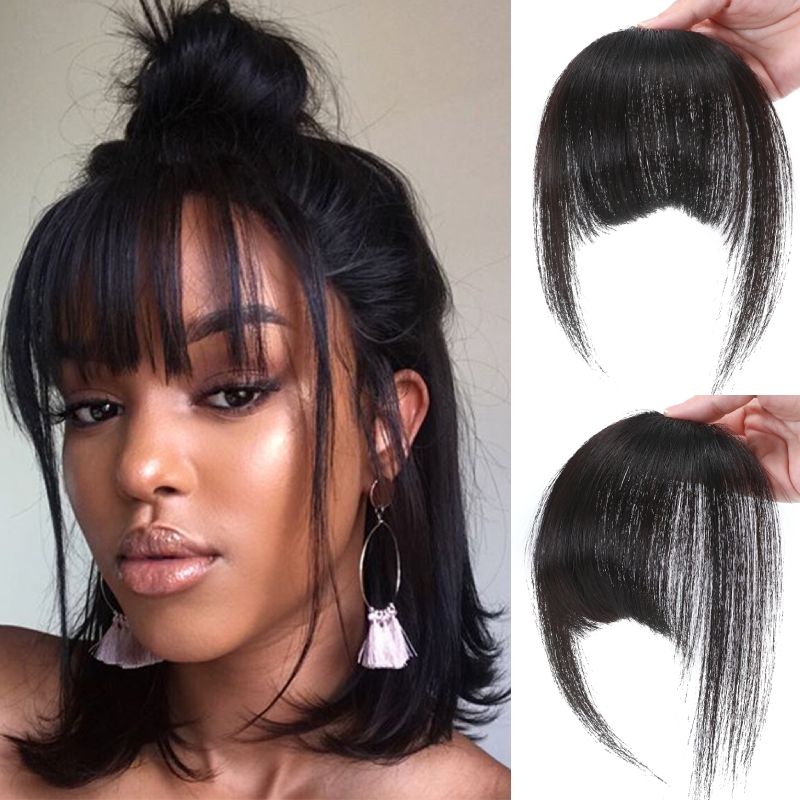 

Nadula Blunt Cut Human Hair Bangs Clip In Human Hair Extension Natural Hair Bangs For Women