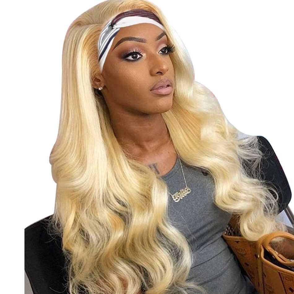 

Nadula Whatsapp Flash Deal 613 Blonde Color Headband Scarf Wigs Virgin Human Hair Body Wave Wigs 150% Density