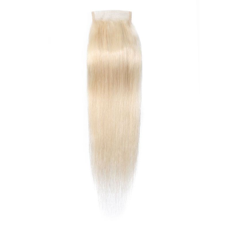 

Nadula 613 Blonde 4x4 Straight Virgin Human Hair Free Part Lace Closure