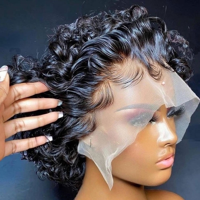 

Nadula Whatsapp Flash Deal 6 Inch Curly Pixie Cut Wig 100% Human Hair Short Curly Wig 13 By 1 Inch Handtied Hairline