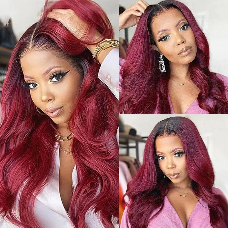

Nadula Whatsapp Flash Deal Ombre 99J Burgundy Straight Human Hair Wig Upgraded V-shape Glueless Wig No Lace No Glue
