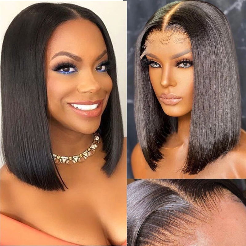 

Nadula Glueless 5*5 HD Lace Front Straight Short Bob Wig With Pre Plucked