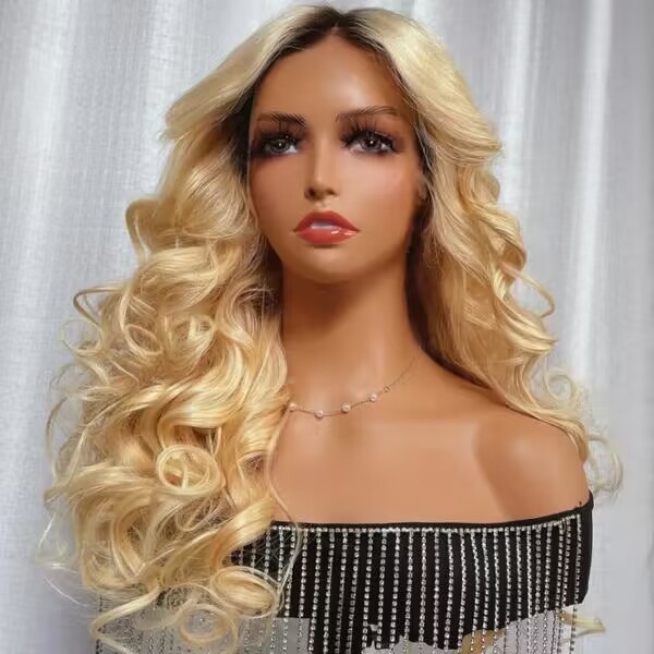 

Nadula Flash Sale 1B/613 Ombre Blonde Lace Frontal Wig 13x4 Loose