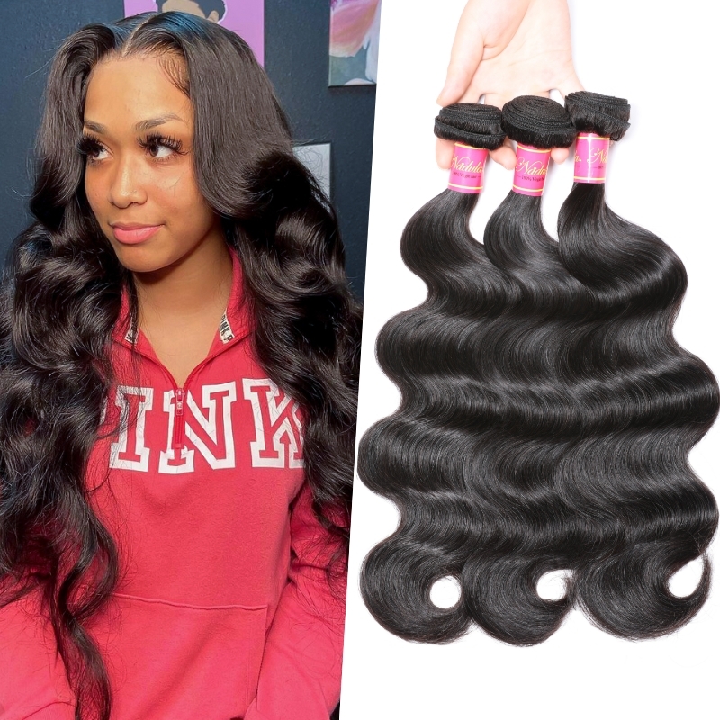 

Nadula Quality Virgin Indian Hair Weave 3 Bundles Body Wave Ture Indian Body Wave Remy Human Hair