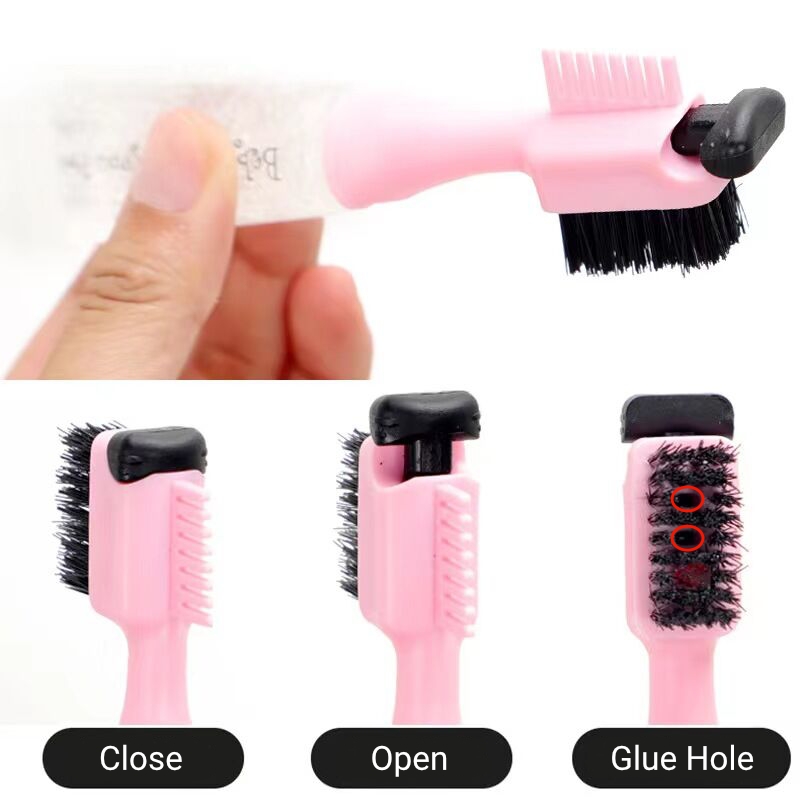 

Nadula Double Sided Edge Brush Comb Tool With Glue Bottle No Glue In Bottle