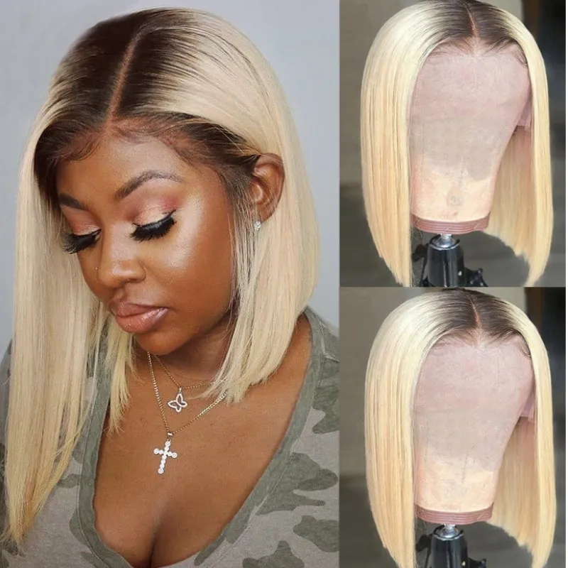 

Nadula 13x4 Lace Front Bob Wig Blonde Ombre Shoulder Length For T