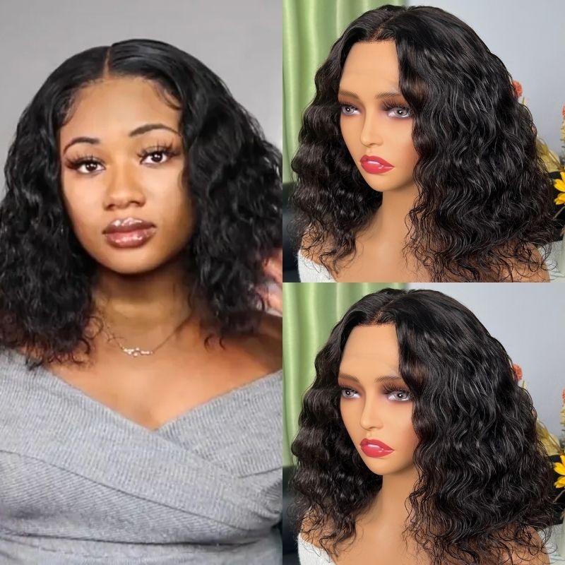 Nadula Body Wave Short Bob T Part Wig Natural Black Pre Plucked Hairline