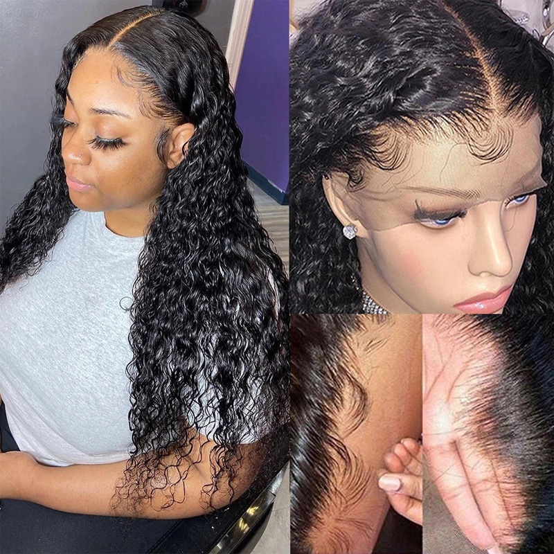 

Nadula 13 By 6 Curly Lace Frontal Wigs 100% Human Virgin Hair Wigs Natural Black