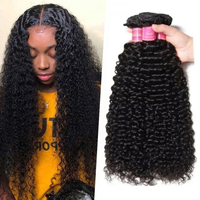 Nadula Brazilian Culry 4 PCS Virgin Hair Weave Quality Real Virgin Curly Hair Bundles 