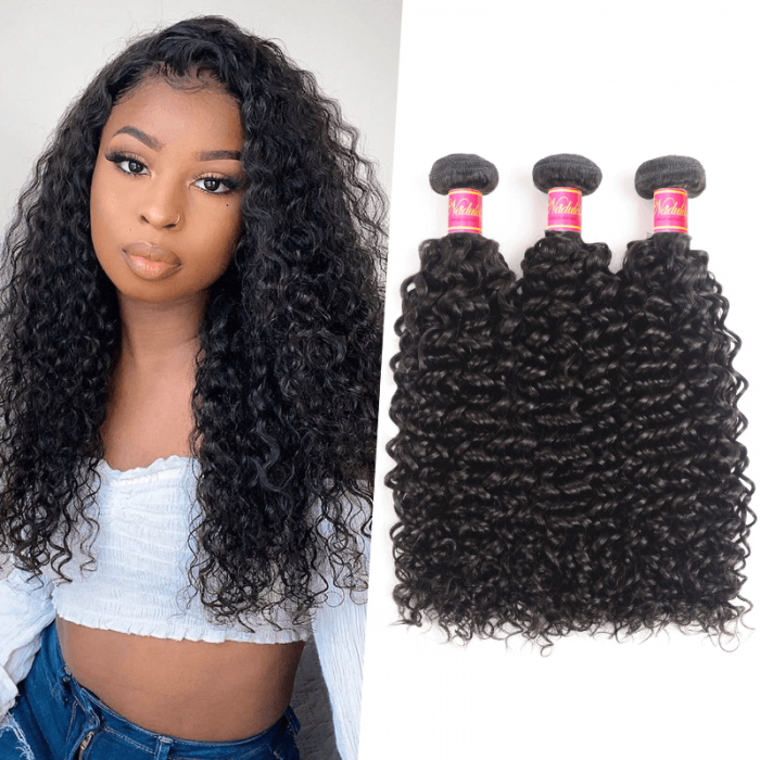 Nadula 3 Bundles Unprocessed Curly Hair Weave Real  Virgin Human Hair Deals