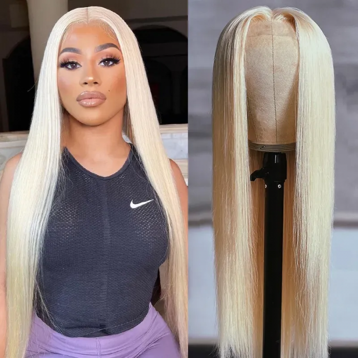 Nadula Glueless HD Lace 13*4 Lace Front 613 Blond Color Straight Wig 150% Density