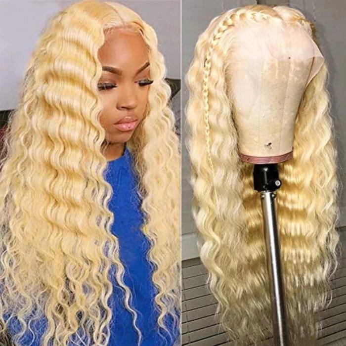 Nadula 613 Blonde Lace Front Wig 13x4 Loose Deep Wave Human Hair Wigs Pre-Plucked With Baby Hair 150% Density