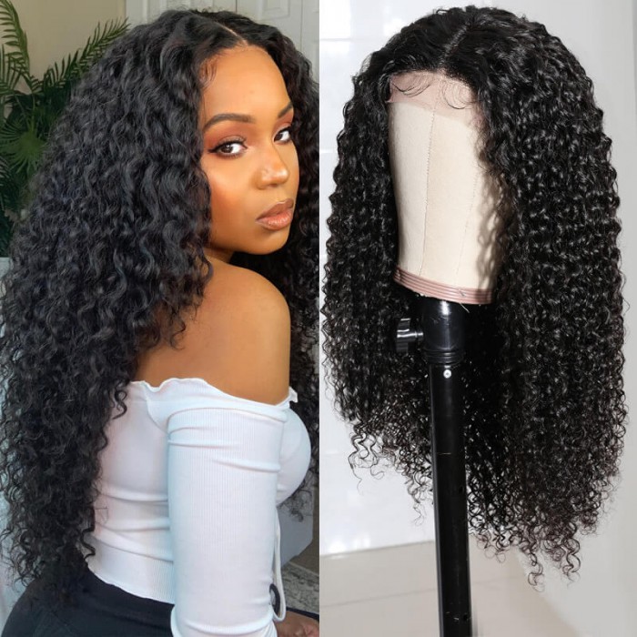 Nadula Whatsapp Flash Deal Lace Closure Wig Curly Wigs Human Hair Wigs With Natural Hairline Hand Tied Lace Parting Wig