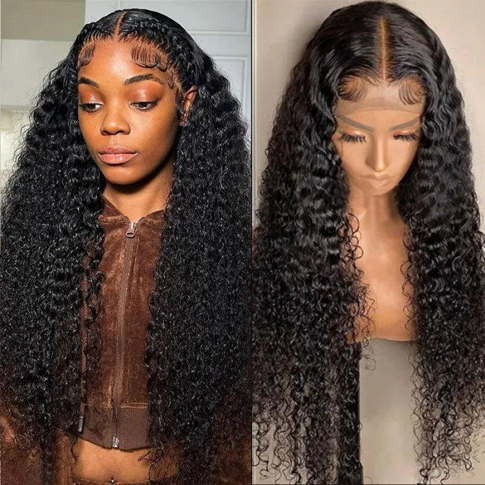 Nadula 4x4 Inch Lace Closure Wigs Jerry Curly Wigs With Baby Hair Easy To Install