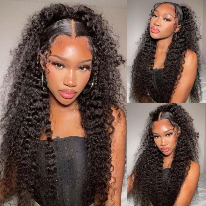 Nadula 4x4 Inch Lace Closure Wigs Jerry Curly Wigs With Baby Hair Easy To Install