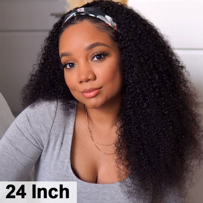 Nadula Afro Curly Human Hair Half Wig for Black Women 150 Density