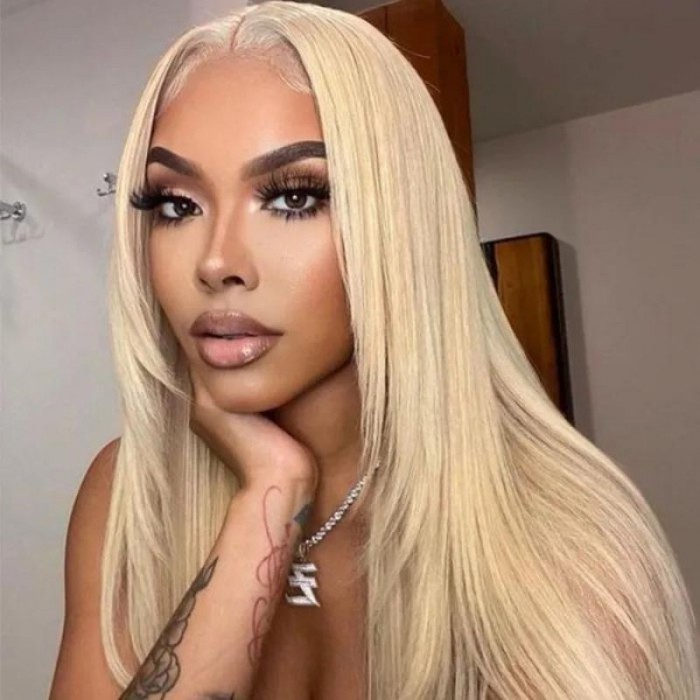 Nadula 13X4 Lace Front 613 Blond Straight Wig Face Framing Layered Haircut For Women