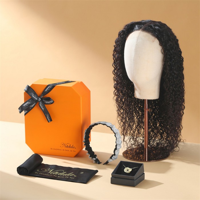 Nadula 5x5 Curly HD Lace Wig with Natural Hairline Glueless 8A Virgin Hair Wigs Exquisite Ceremony Package