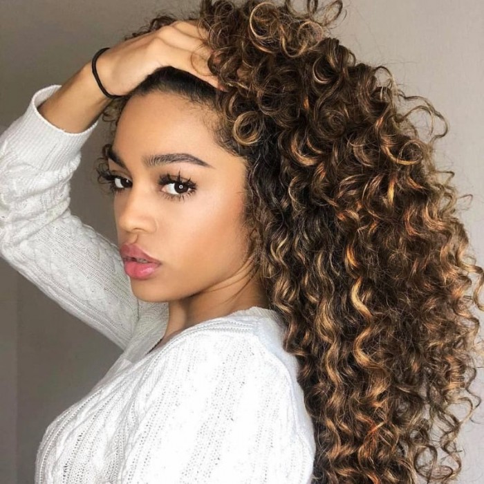 Nadula Balayage Highlights Curly Wave T part Lace Bob Wig Big Bold And Beautiful