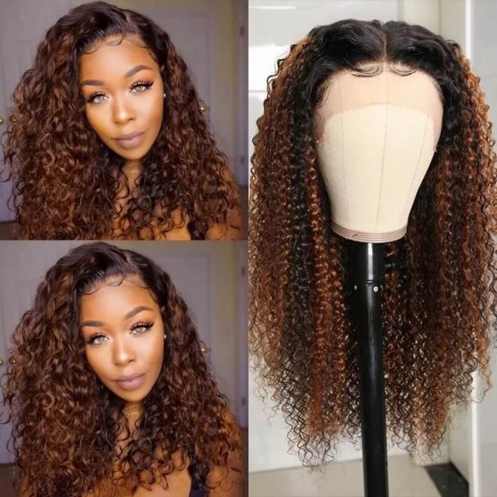 Nadula Balayage Highlights Curly Wigs On Black Hair With Red Brown Streaks For Tiktok Live Special Offer Lowest Price BLP Can't Return Or Change