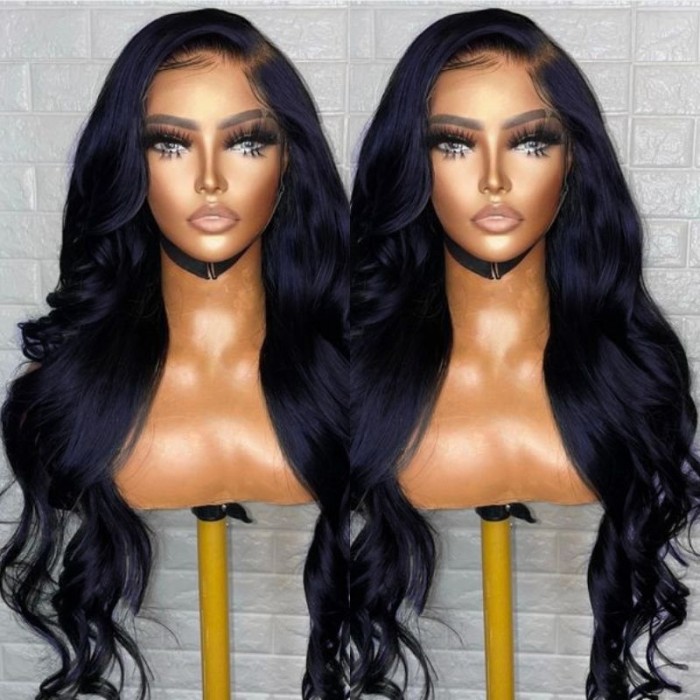Nadula Classic Dark Blue Color Body Wave Glueless 13X4 Lace Front Wig