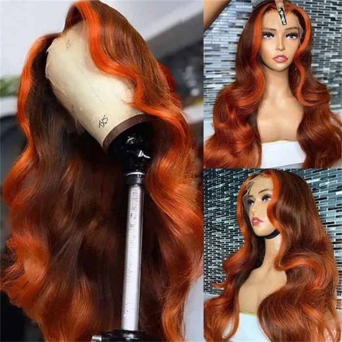Nadula Trend of 2023 Cowgirl Copper Highlight Body Wave Lace Frontal Wig
