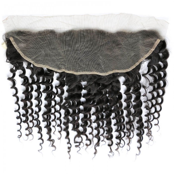 Nadula 1PC Deep Wave Virgin Hair Lace Frontal Closure 13x4 Ear To Ear