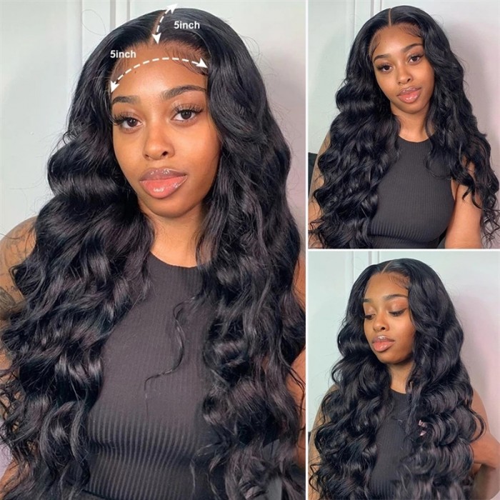Nadula Whatsapp Flashdeal Glueless 150% Density 5x5 HD Lace Closure Human Hair Wigs Body Wave Lace Closure Wig