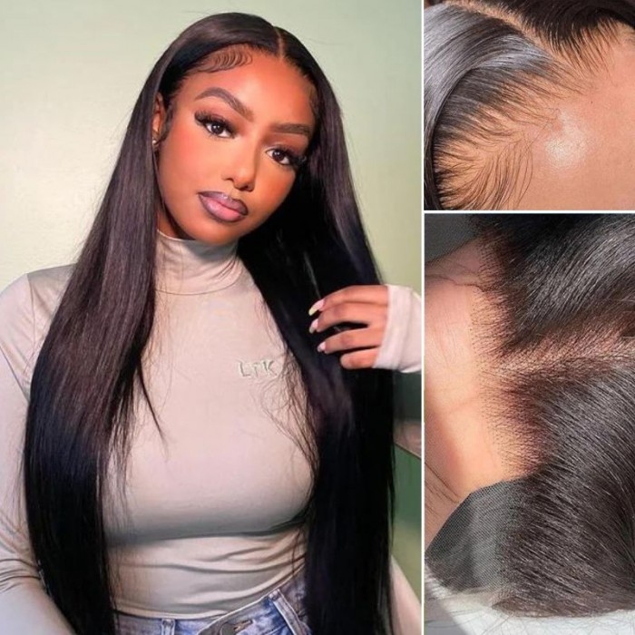 Nadula Invisible 5x5 and 13x6 HD Lace Frontal Wigs Straight Human Hair Pre-Plucked HD Lace  Wigs