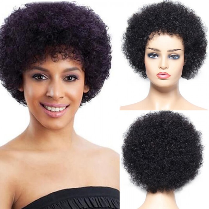 Nadula  Whatsapp Flash Deal Afro Wig High Quality 100 Percent Human Hair Wigs Natural Wigs For Women