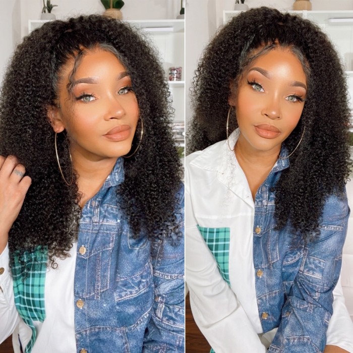 Nadula Kinky Curly Hair Weave 3 Bundles Virgin Human Hair Good Extensions 