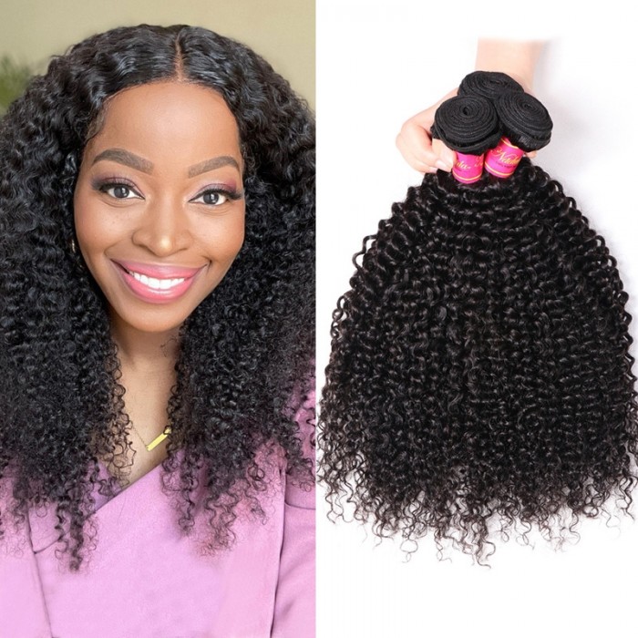 Nadula Kinky Curly Hair Weave 4 Bundles Human Virgin Hair Extensions